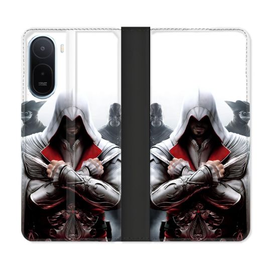 Housse Cuir Portefeuille Pour Xiaomi Redmi A7 Pro Assassin Creed Mask