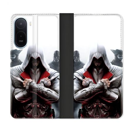 Housse Cuir Portefeuille Pour Xiaomi Redmi A7 Pro Assassin Creed Mask