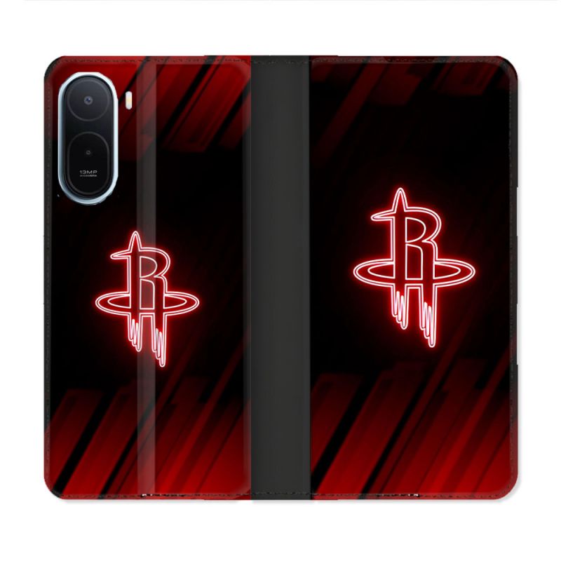 Housse Cuir Portefeuille Pour Xiaomi Redmi A7 Pro Basket Houston Rockets