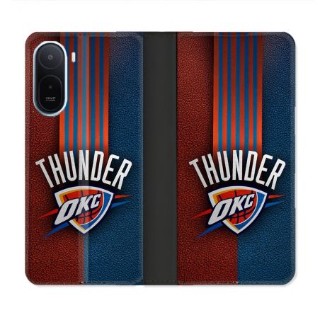 Housse Cuir Portefeuille Pour Xiaomi Redmi A7 Pro Basket Oklahoma City Thunder