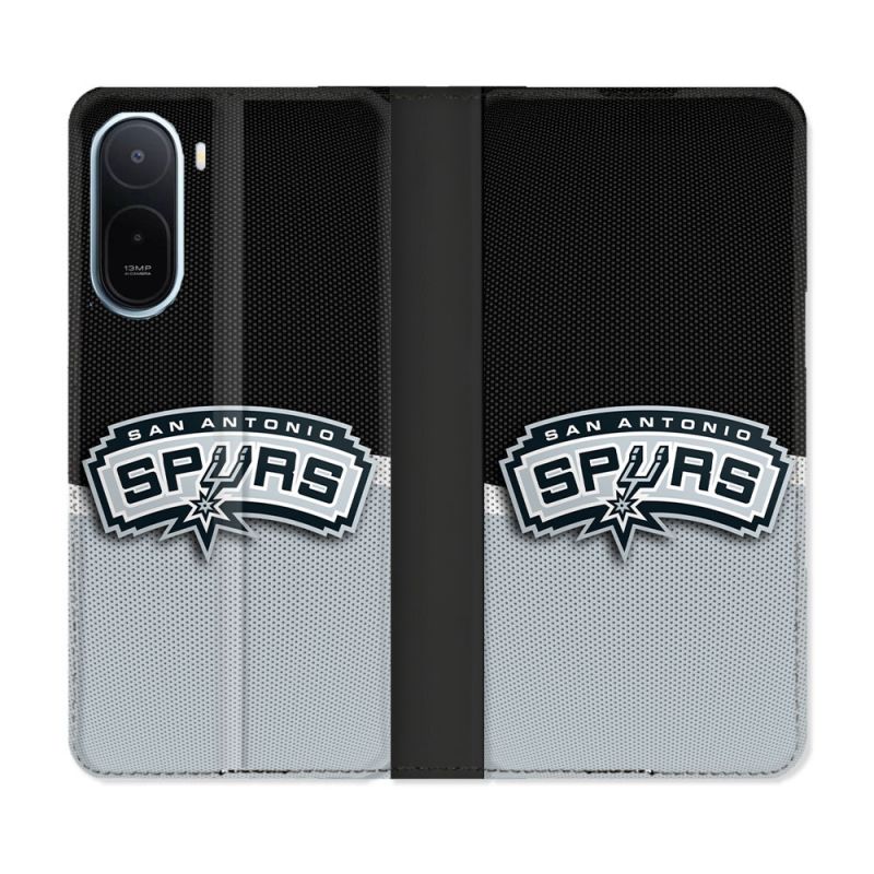 Housse Cuir Portefeuille Pour Xiaomi Redmi A7 Pro Basket San Antonio Spurs