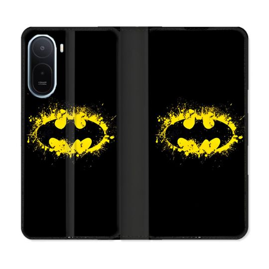 Housse Cuir Portefeuille Pour Xiaomi Redmi A7 Pro Batman Logo