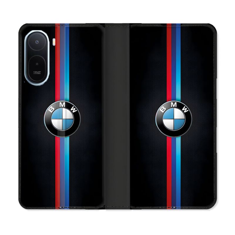 Housse Cuir Portefeuille Pour Xiaomi Redmi A7 Pro BMW Logo