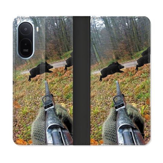 Housse Cuir Portefeuille Pour Xiaomi Redmi A7 Pro Chasse Vision Tir