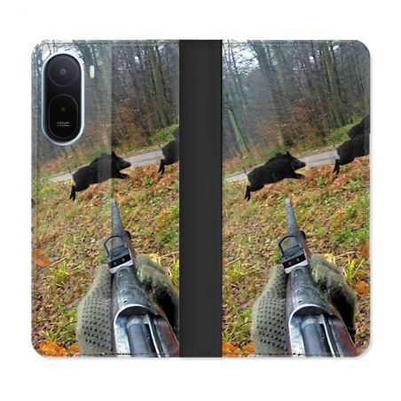 Housse Cuir Portefeuille Pour Xiaomi Redmi A7 Pro Chasse Vision Tir