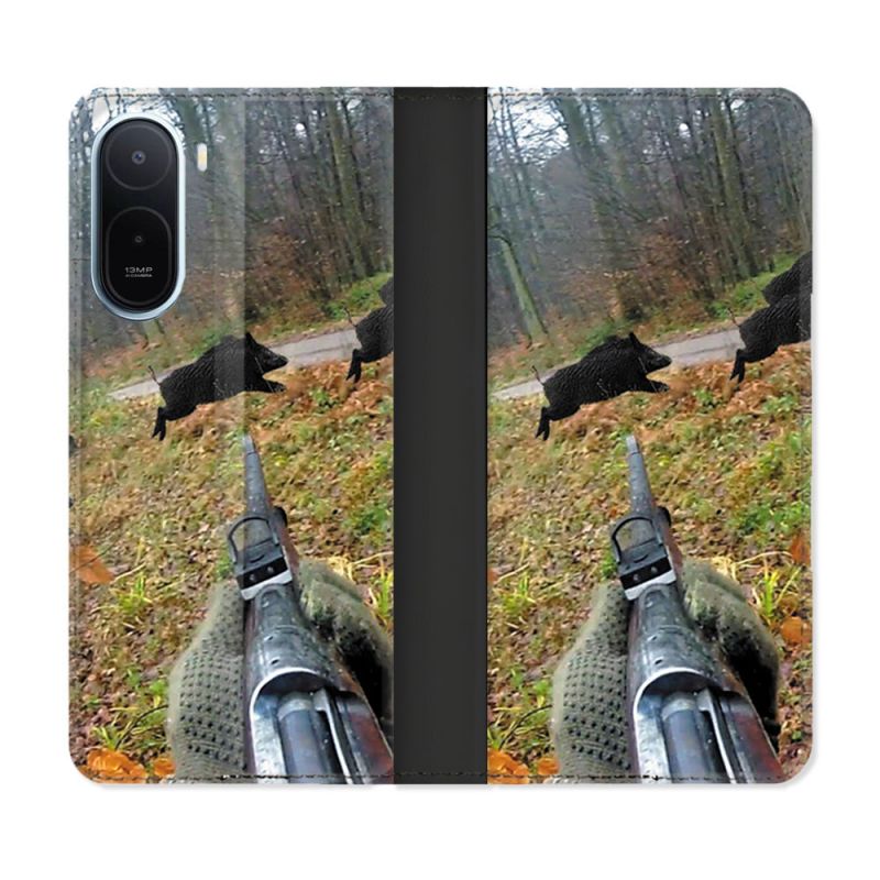 Housse Cuir Portefeuille Pour Xiaomi Redmi A7 Pro Chasse Vision Tir