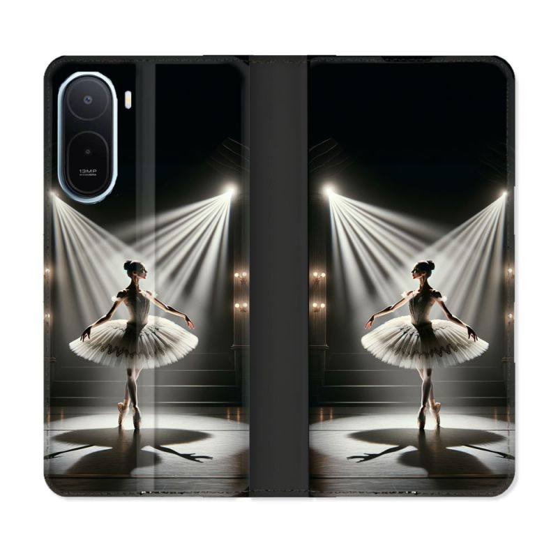 Housse Cuir Portefeuille Pour Xiaomi Redmi A7 Pro Danseuse Lumière