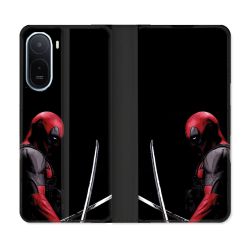 Housse Cuir Portefeuille Pour Xiaomi Redmi A7 Pro Deadpool Epee