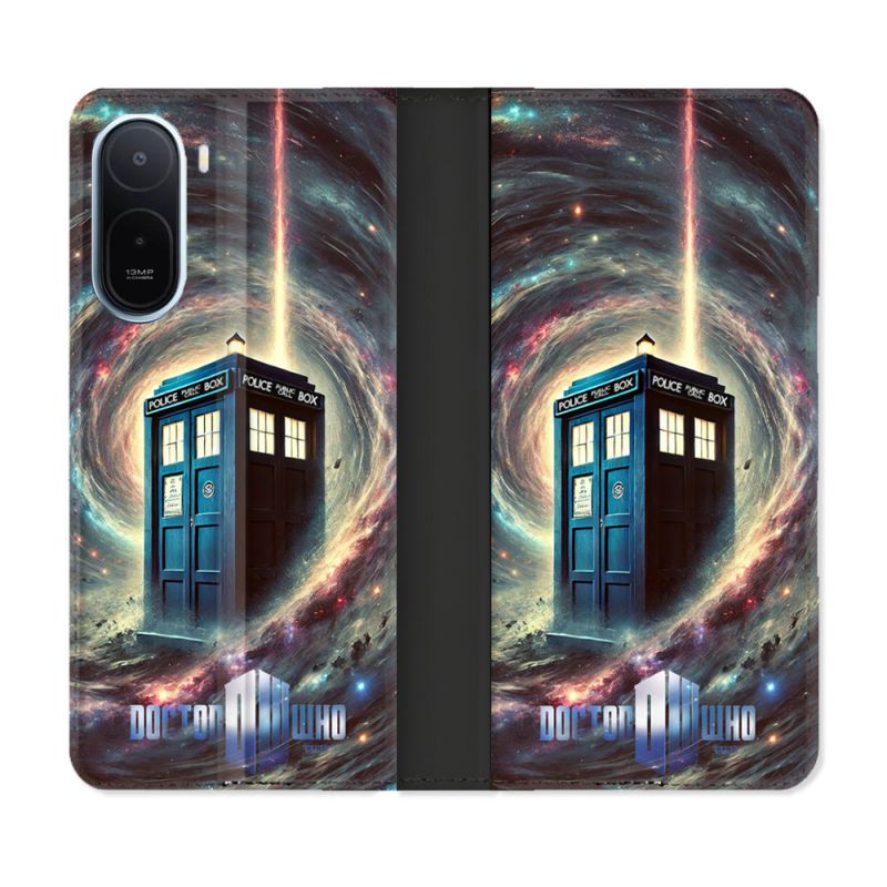 Housse Cuir Portefeuille Pour Xiaomi Redmi A7 Pro Dr Who Tardis Univers
