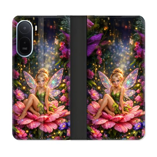 Housse Cuir Portefeuille Pour Xiaomi Redmi A7 Pro Fantastique Fee Fleur