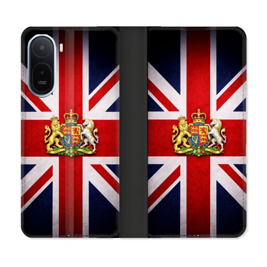 Housse Cuir Portefeuille Pour Xiaomi Redmi A7 Pro Voyage Drapeau Grande Bretagne UK