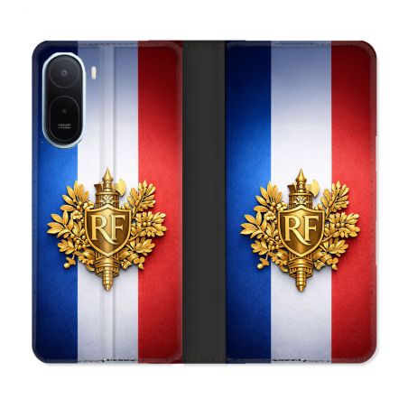 Housse Cuir Portefeuille Pour Xiaomi Redmi A7 Pro Voyage Drapeau France