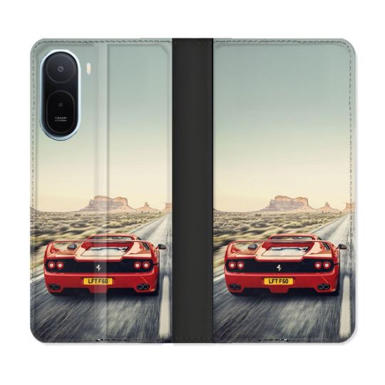 Housse Cuir Portefeuille Pour Xiaomi Redmi A7 Pro Ferrari F50