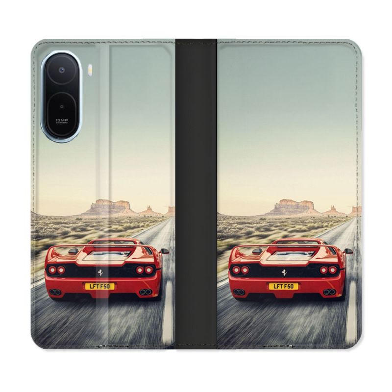 Housse Cuir Portefeuille Pour Xiaomi Redmi A7 Pro Ferrari F50