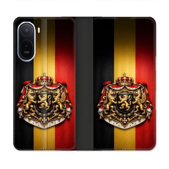 Housse Cuir Portefeuille Pour Xiaomi Redmi A7 Pro Voyage Drapeau Belgique