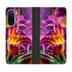 Housse Cuir Portefeuille Pour Xiaomi Redmi A7 Pro Fleur Lys Color