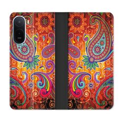 Housse Cuir Portefeuille Pour Xiaomi Redmi A7 Pro Fleur Psychedelic