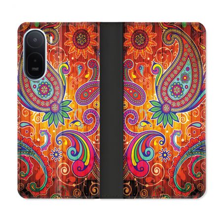 Housse Cuir Portefeuille Pour Xiaomi Redmi A7 Pro Fleur Psychedelic