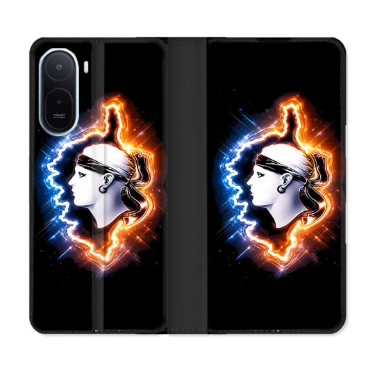 Housse Cuir Portefeuille Pour Xiaomi Redmi A7 Pro Voyage Corse Brillante
