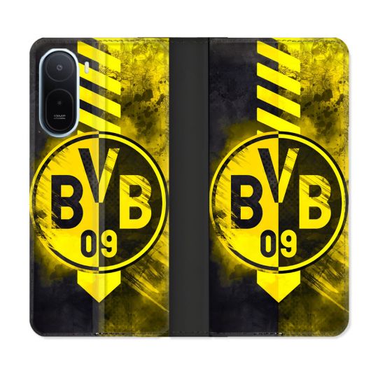 Housse Cuir Portefeuille Pour Xiaomi Redmi A7 Pro Foot Dortmund