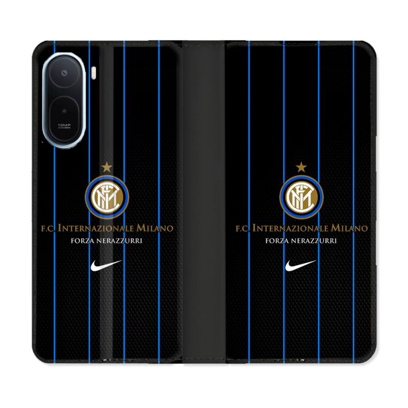 Housse Cuir Portefeuille Pour Xiaomi Redmi A7 Pro Foot Inter Milan