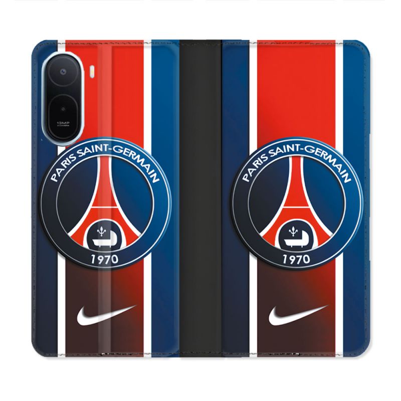 Housse Cuir Portefeuille Pour Xiaomi Redmi A7 Pro Foot PSG 1970