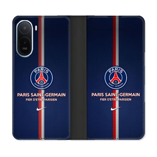 Housse Cuir Portefeuille Pour Xiaomi Redmi A7 Pro Foot PSG Fier