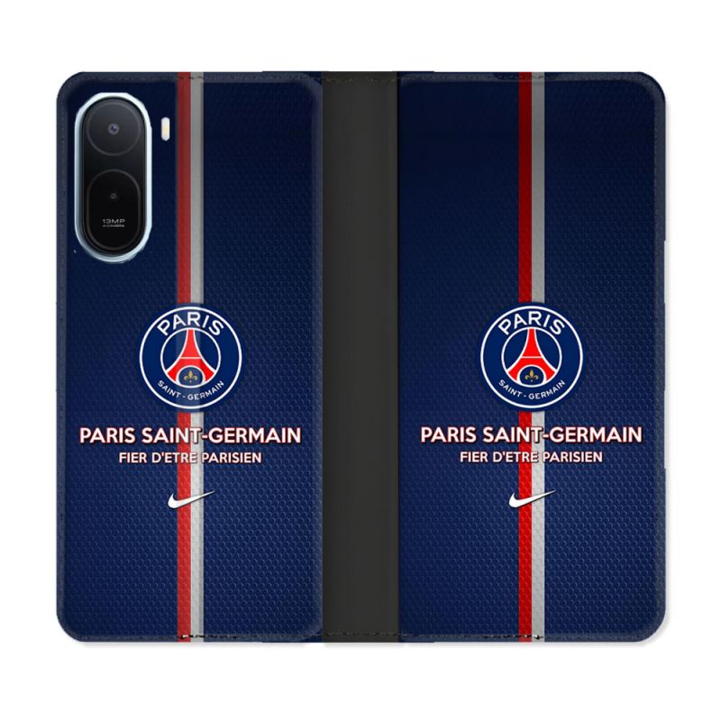 Housse Cuir Portefeuille Pour Xiaomi Redmi A7 Pro Foot PSG Fier