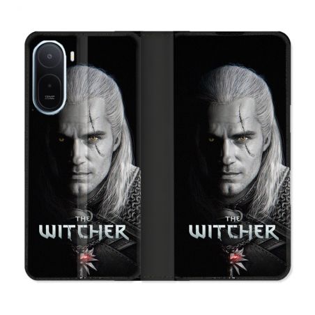 Housse Cuir Portefeuille Pour Xiaomi Redmi A7 Pro The Witcher Noir
