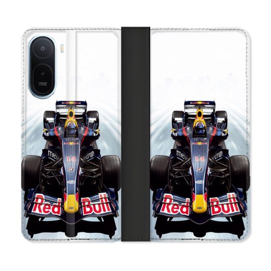 Housse Cuir Portefeuille Pour Xiaomi Redmi A7 Pro Formule 1 F1 Red Bull