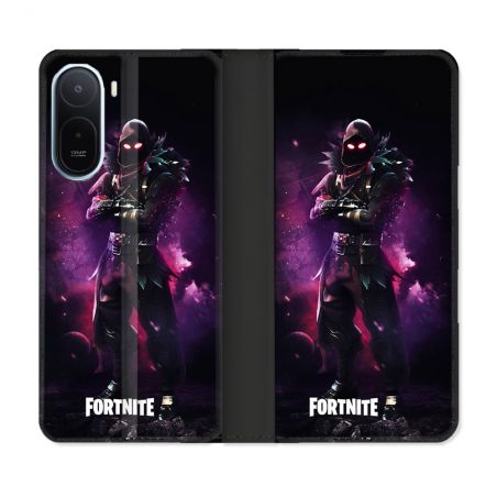 Housse Cuir Portefeuille Pour Xiaomi Redmi A7 Pro Fortnite Raven