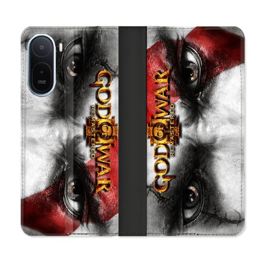 Housse Cuir Portefeuille Pour Xiaomi Redmi A7 Pro God Of War GOW