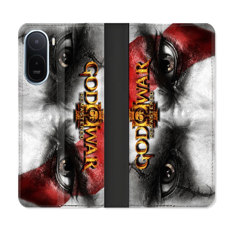 Housse Cuir Portefeuille Pour Xiaomi Redmi A7 Pro God Of War GOW