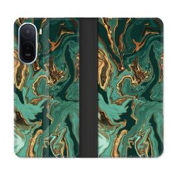 Housse Cuir Portefeuille Pour Xiaomi Redmi A7 Pro Texture Marbre Vert