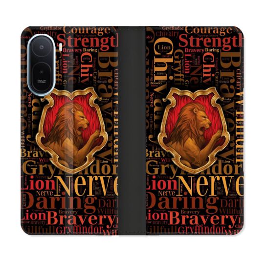 Housse Cuir Portefeuille Pour Xiaomi Redmi A7 Pro Harry Potter Griffondor
