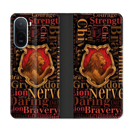 Housse Cuir Portefeuille Pour Xiaomi Redmi A7 Pro Harry Potter Griffondor