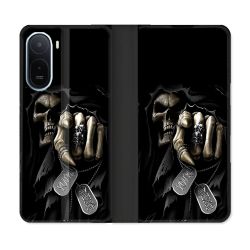 Housse Cuir Portefeuille Pour Xiaomi Redmi A7 Pro Tete de Mort Your Next