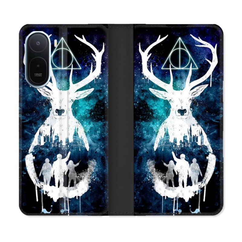 Housse Cuir Portefeuille Pour Xiaomi Redmi A7 Pro Harry Potter Patronome