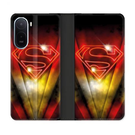 Housse Cuir Portefeuille Pour Xiaomi Redmi A7 Pro Superman Logo