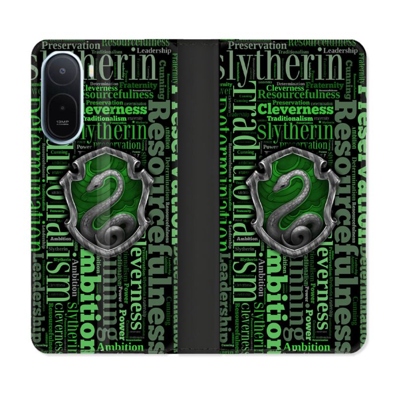 Housse Cuir Portefeuille Pour Xiaomi Redmi A7 Pro Harry Potter Serpentar