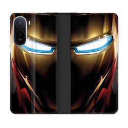 Housse Cuir Portefeuille Pour Xiaomi Redmi A7 Pro Iron Man Casque