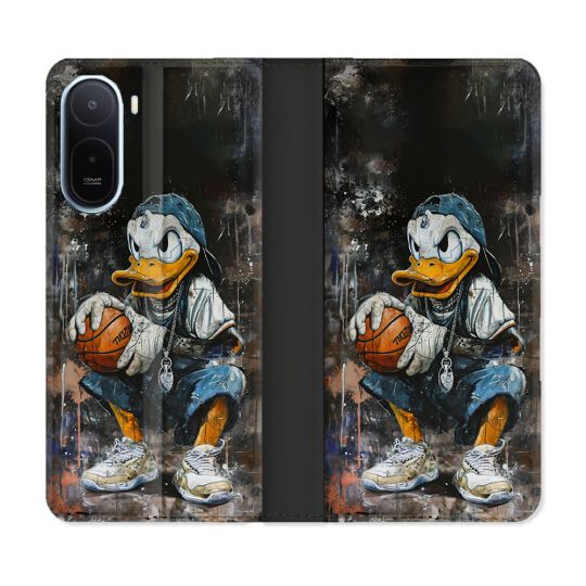 Housse Cuir Portefeuille Pour Xiaomi Redmi A7 Pro Street Art Donald Duck