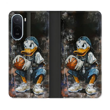 Housse Cuir Portefeuille Pour Xiaomi Redmi A7 Pro Street Art Donald Duck