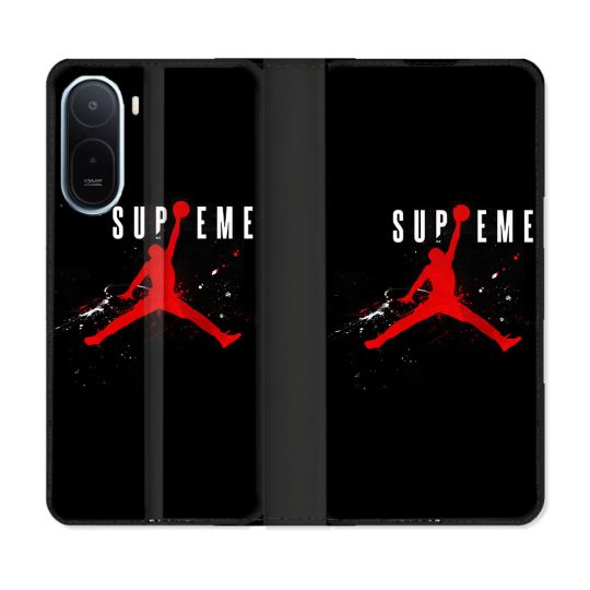 Housse Cuir Portefeuille Pour Xiaomi Redmi A7 Pro Jordan Supreme Noir