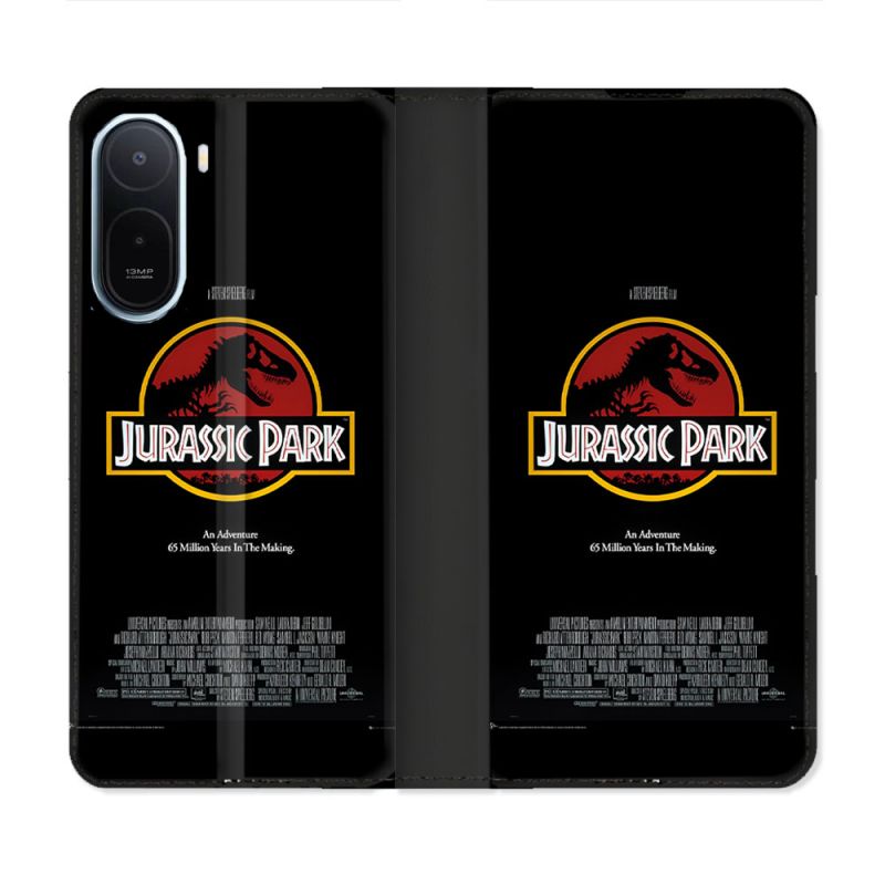 Housse Cuir Portefeuille Pour Xiaomi Redmi A7 Pro Jurassic Park Affiche