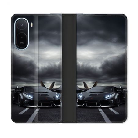 Housse Cuir Portefeuille Pour Xiaomi Redmi A7 Pro Lamborghini Avion