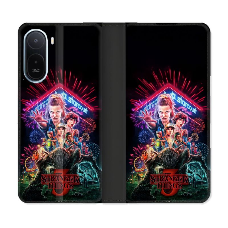 Housse Cuir Portefeuille Pour Xiaomi Redmi A7 Pro Stranger Things Affiche 3