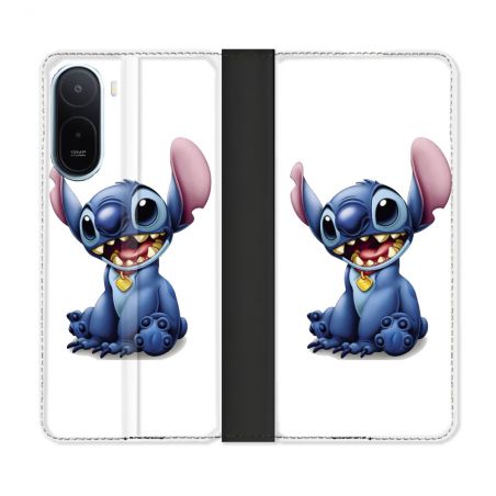 Housse Cuir Portefeuille Pour Xiaomi Redmi A7 Pro Stitch Blanc