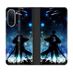 Housse Cuir Portefeuille Pour Xiaomi Redmi A7 Pro Manga Attaque Titans Levi
