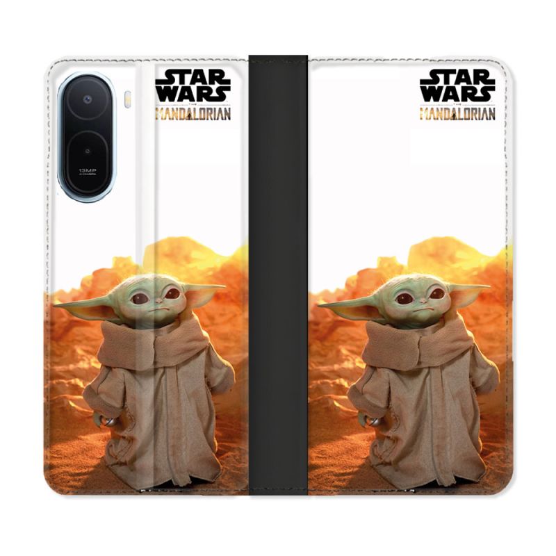 Housse Cuir Portefeuille Pour Xiaomi Redmi A7 Pro Star Wars - Yoda bebe soleil